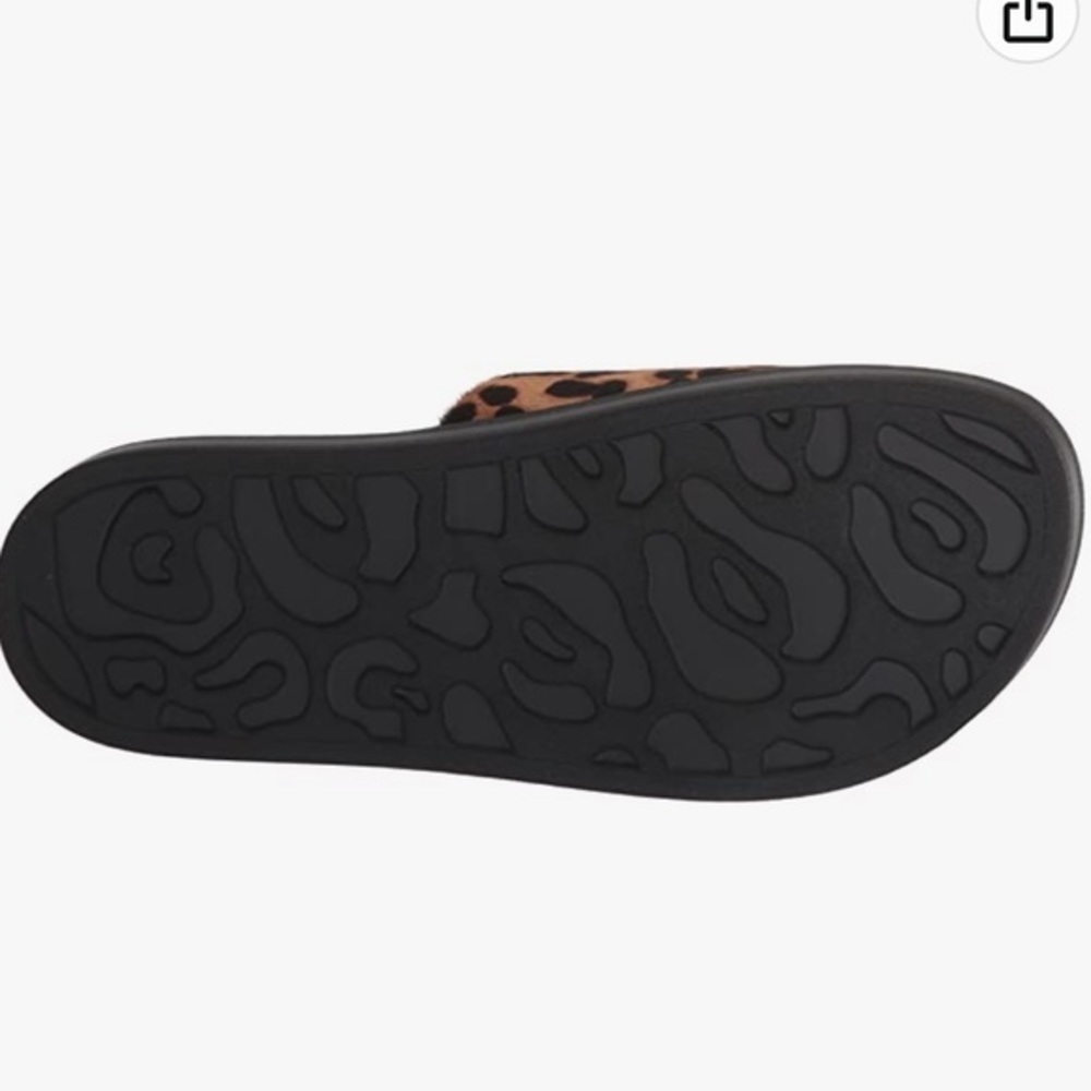 AEROSOLES Leopard Print Slide Sandals in Brown and Black - Picture 8 of 12